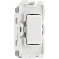 BG R14C Nexus Grid White 20A 20AX 2 Way 1 Pole Retractive PRESS Centre-Off Switch Module