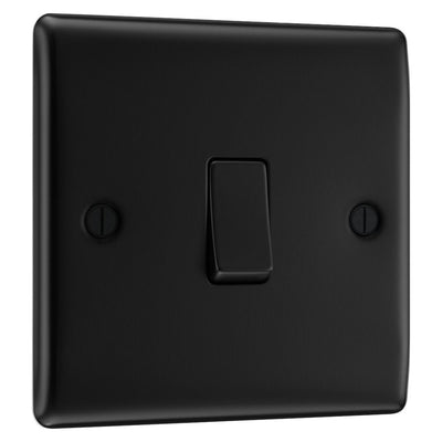 BG Nexus Matt Black 20A 16AX Intermediate Light Switch NFB13 with 35mm Steel Back Box