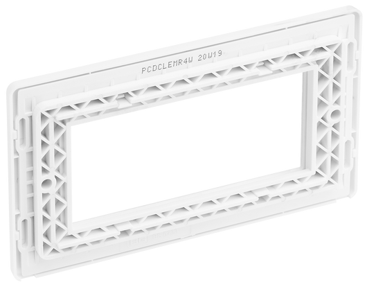 PCDCLEMS1W Back - The Euro Module range from British General combines plates and interchangeable modules so you can configure your own bespoke switches and sockets.
