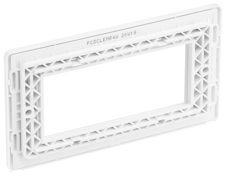 PCDCLEMS1W Back - The Euro Module range from British General combines plates and interchangeable modules so you can configure your own bespoke switches and sockets.