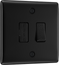 BG NFB15F Nexus Metal Matt Black 10 Amp 3 Pole Fused Fan Isolators Switch