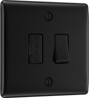 BG NFB15F Nexus Metal Matt Black 10 Amp 3 Pole Fused Fan Isolators Switch