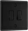 BG NFB15F Nexus Metal Matt Black 10 Amp 3 Pole Fused Fan Isolators Switch by British General (BG-NFB15F)