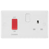 BG 871 Moulded Round Edge | White | 45A Switch 13A Switched Socket Cooker Control Unit by British General (BG-871)
