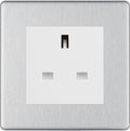 BG Nexus Screwless Brushed Steel 13A Unswitched Socket FBSUSSW