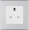 BG Nexus Screwless Brushed Steel 13A Unswitched Socket FBSUSSW by British General (BG-FBSUSSW)