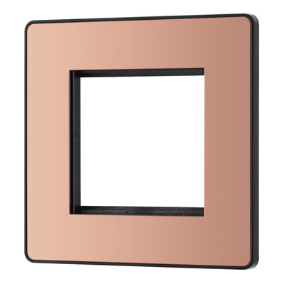 BG Evolve Polished Copper Dual USB Charger 3.1A Output Socket - Black Insert
