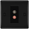 BG Nexus Matt Black Euro Module RCA X 2 Outlet NFBRCA2B by British General (BG-NFBRCA2B)