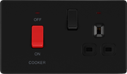 BG Evolve Matt Black 45A Cooker Control Unit Socket FFB70B by British General (BG-FFB70B-1)