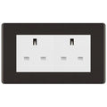 BG Screwless Black Nickel 4 Gang 13A Unswitched Socket - FBN4GUSSW