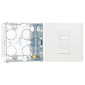 BG Evolve Pearlescent White RJ45 Cat6 Single Data Outlet PCDCLRJ451W with 35mm Steel Back Box