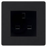 BG Evolve Matt Black 13A Unswitched Socket PCDMB13AUSSB by British General (BG-PCDMB13AUSSB)
