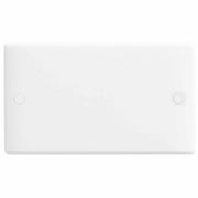 BG 895 Moulded Round Edge | White | 2 Gang Blank Plate by British General (BG-895)