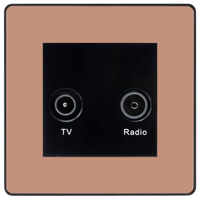 BG Evolve Polished Copper TV & FM Socket PCDCPTVFMB by BG Evolve (BG-PCDCPTVFMB)