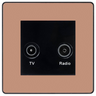 BG Evolve Polished Copper TV & FM Socket PCDCPTVFMB by BG Evolve (BG-PCDCPTVFMB)