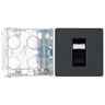 BG Evolve Matt Grey RJ45 Cat6 Single Data Outlet PCDMGRJ451B with 35mm Steel Back Box