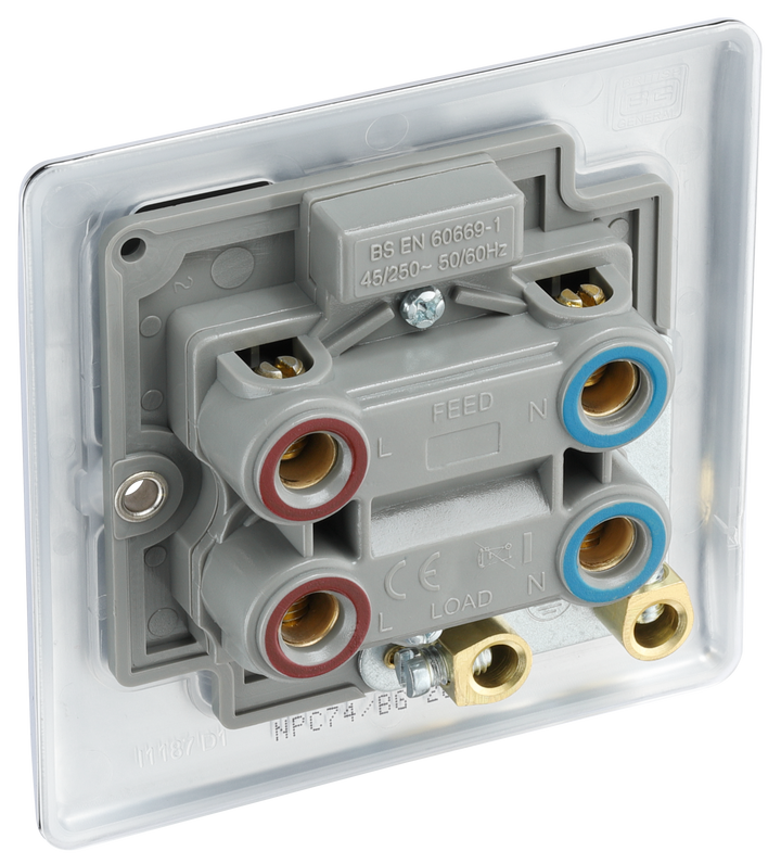  NPC74 Back - This 45A double pole switch with indicator from British General is ideal for use with cookers and ovens.