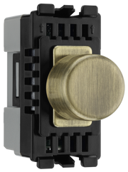BG RABDLT Nexus Grid Antique Brass 2 Way 150W Trailing Edge Dimmer Module by British General (BG-RABDLT)