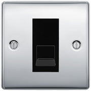 BG Nexus Polished Chrome Single RJ11 Telephone Socket NPCRJ111 - Black Insert by British General (BG-NPCRJ111B)