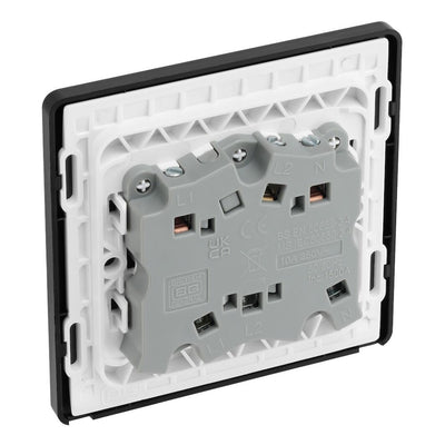 BG Evolve Polished Copper Fan Isolator Switch PCDCP15B with 35mm Steel Back Box