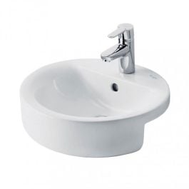 Ideal Standard Concept Sphere 450mm Semi-Recessed Basin With Overflow - White - E797901