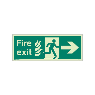 Extinguishers & Equipment: HTM 65 - NHS Estate Fire Exit Signs Size J: 200x450mm / Arrow Down by Jalite signs (SAFELINCS-JS437HTM/J)