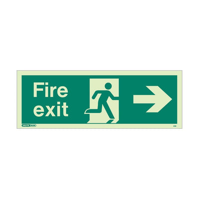 Extinguishers & Equipment: Fire Exit Signs from JALITE 120x340mm - Size T / Arrow Down by Jalite signs (Safelincs-JS437T)
