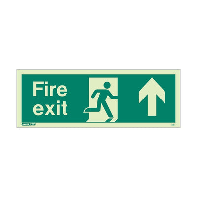 Extinguishers & Equipment: Fire Exit Signs from JALITE 120x340mm - Size T / Arrow Down by Jalite signs (Safelincs-JS437T)