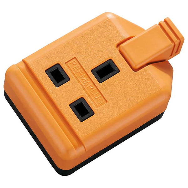 Masterplug EXS13110O Heavy Duty Single Socket Extension Lead, 10 Metres, Orange