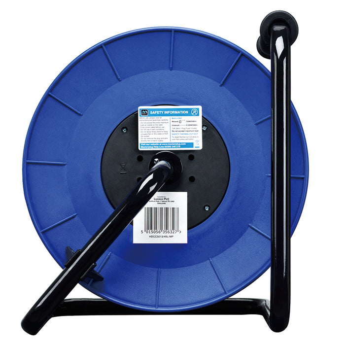 Masterplug HDCC5013/4BL 4 Gang 13A Open Cable Reel 50 Metres