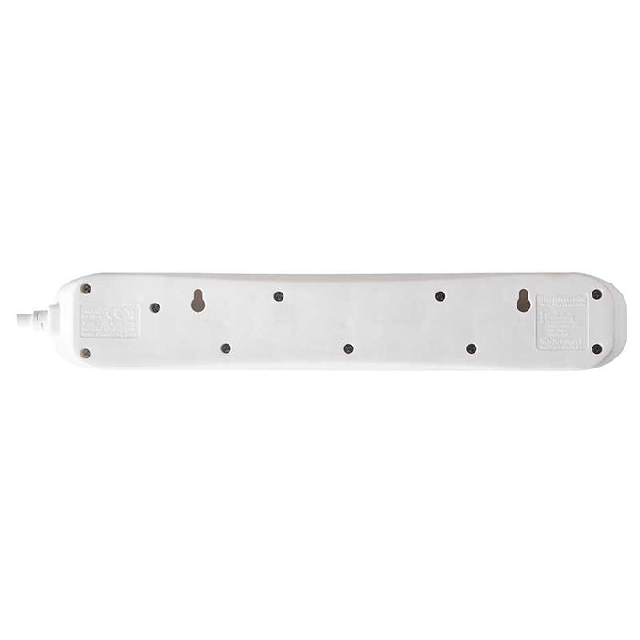 Masterplug SWC4210N-MP Four Socket Extension with Individual Switches, 2 Metres, White